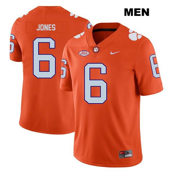Men's Clemson Tigers #6 Mike Jones Jr. Stitched Orange Legend Authentic Nike NCAA College Football Jersey CEC0146DF